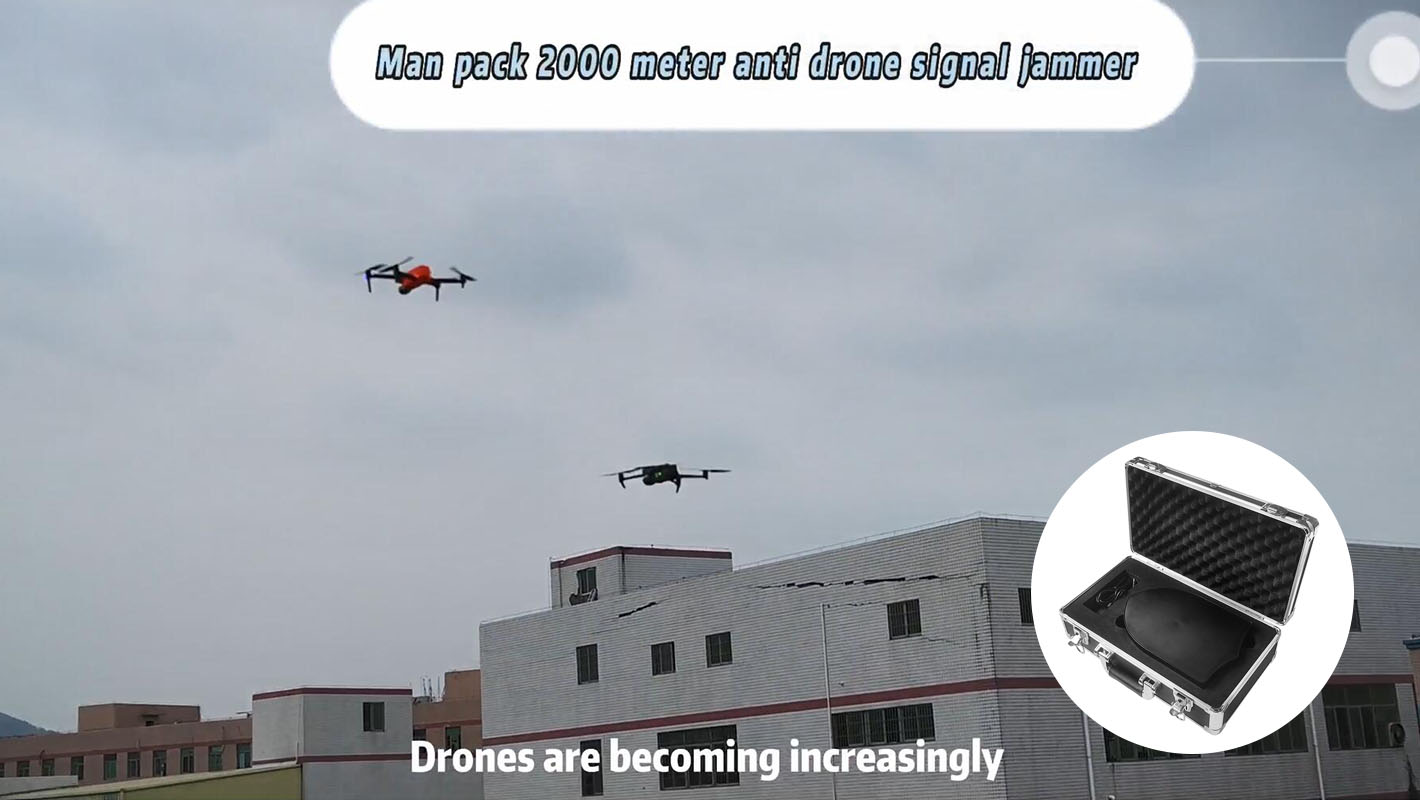 Man Pack 2.000 metros anti drone bloqueador de sinal
